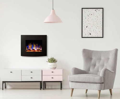 Stenski električni kamin Malibu