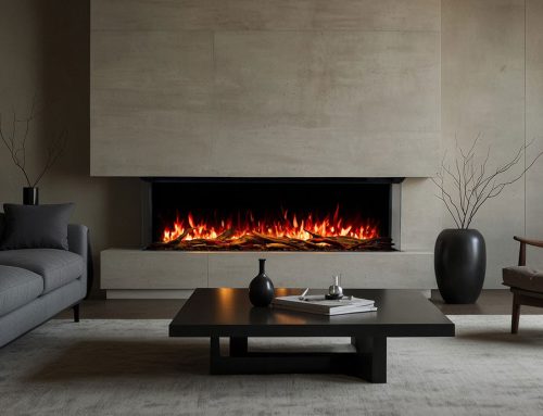 Električni kamin v dnevni sobi