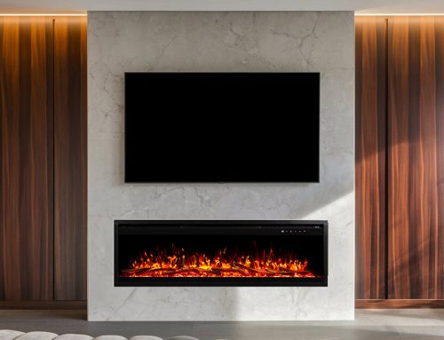 Električni kamin pod TV