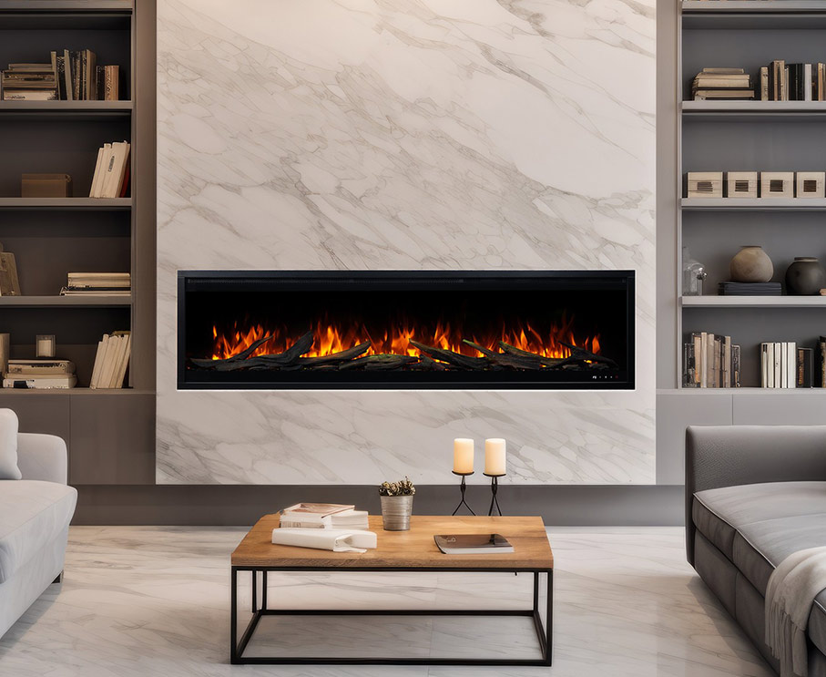 Vgradni električni kamin Royal 3D